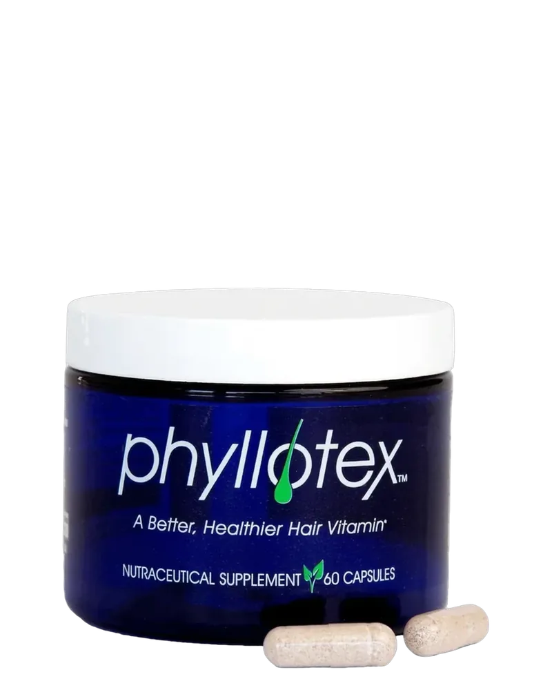Phyllotex hair growth supplement bottle